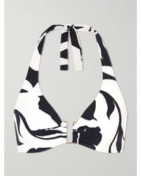 Max Mara - Beachwear Bchavena Printed Bikini Top - Lyst
