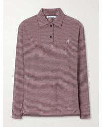 Jil Sander - Logo-Embroidered Striped Cotton-Jersey Polo Shirt - Lyst