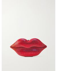 Judith Leiber - Hot Lips Crystal-Embellished-Tone Clutch - Lyst