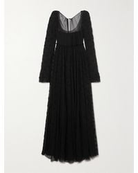 Chloé - Embroidered Silk-Chiffon And Wool Maxi Dress - Lyst