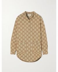 Gucci - Hemd Aus Canvas Aus Einer Baumwollmischung Mit Jacquard-Muster - Lyst