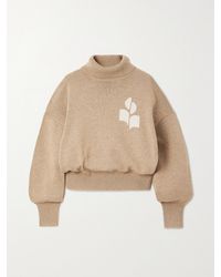 Isabel Marant - Nash Intarsia Cotton And Wool-Blend Turtleneck Sweater - Lyst