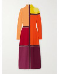Gabriela Hearst - Apollonis Color-Block Wool And Cashmere-Blend Turtleneck Midi Dress - Lyst