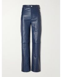 Stouls - Benny Paneled Straight-Leg Leather Pants - Lyst