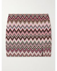 Missoni - Mare Minirock Aus Gestreiftem Häkelstrick Aus Einer Baumwollmischung - Lyst