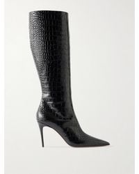Paris Texas - Vera 85 Croc-Effect Leather Knee Boots - Lyst