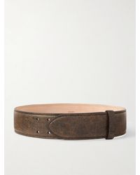 KHAITE - Theo Textured-Leather Belt - Lyst