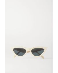 Celine Sonnenbrille Mit Cat-eye-rahmen Aus Azetat - Weiß