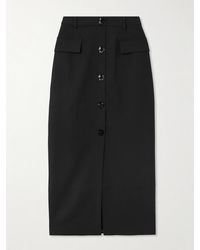 Violante Nessi - Adassa Button-Embellished Wool-Blend Maxi Skirt - Lyst