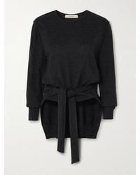 Lemaire - Trompe L'Oeil Tie-Detailed Wool-Blend Sweater - Lyst