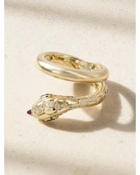 Yvonne Léon - Python 9-Karat Multi-Stone Ring - Lyst