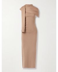 Jonathan Simkhai - Hathaway Scarf-Effect Draped Wool And Recycled Cashmere-Blend Midi Dress - Lyst