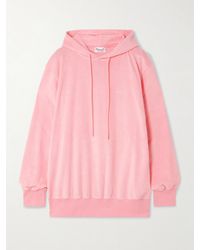 Hunza G - Embroidered Cotton-Terry Hoodie - Lyst