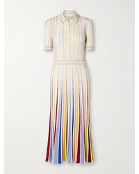 Gabriela Hearst - Calypso Ribbed Striped Merino Wool Midi Dress - Lyst