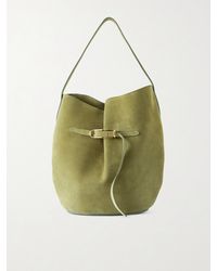 Liffner - Belted Bucket Suede Shoulder Bag - Lyst