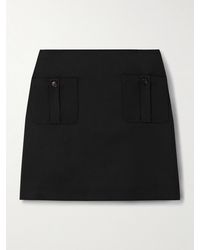 Veronica de Piante - Sabine Wool-Blend Twill Mini Skirt - Lyst
