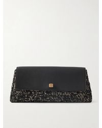 KHAITE - Audrey Textured-Leather And Raffia Clutch - Lyst