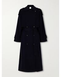 Allude - Belted Double-Breasted Wool And Cashmere-Blend Trench Coat - Lyst