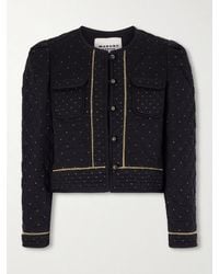 Isabel Marant - Vania Embellished Cropped Cotton Jacket - Lyst
