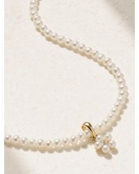 Mizuki - 14-Karat, Pearl And Diamond Necklace - Lyst