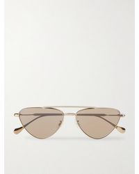 Oliver Peoples - Jil Sander Aviator-Style-Tone Titanium Sunglasses - Lyst