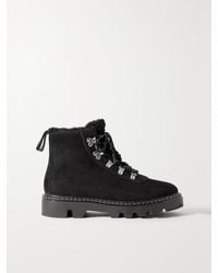 Rag & Bone - Quest Shearling-Lined Suede Ankle Boots - Lyst