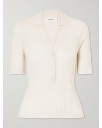 Lisa Yang - Malie Ribbed-Knit Cashmere Polo Sweater - Lyst