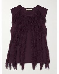 Ulla Johnson - Bonnie Fringed Stretch-Knit Top - Lyst