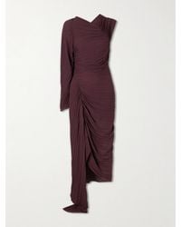 Victoria Beckham - Off-The-Shoulder Plissé Midi Dress - Lyst