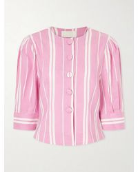 D'Estree - Jasper Striped Cotton, Tencel And Linen-Blend - Lyst