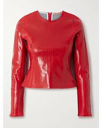 Acne Studios - Suna Coated-Denim Top - Lyst