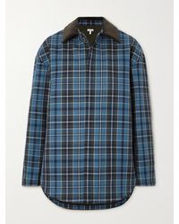 Loewe - Cotton Corduroy-Trimmed Checked Wool-Blend Padded Jacket - Lyst