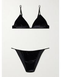 Oséree - Velvet Bra And Briefs Set - Lyst