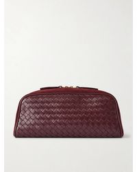 Bottega Veneta - Nodo Small Intrecciato Suede-Trimmed Leather Pouch - Lyst