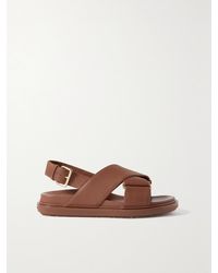 Marni - Fussbett Leather Slingback Sandals - Lyst