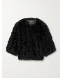 Yves Salomon - Cropped Feathered Satin Jacket - Lyst