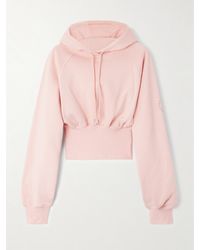 adidas By Stella McCartney - Truecasuals Verkürzte Kapuzenjacke Aus Biobaumwoll-Jersey - Lyst