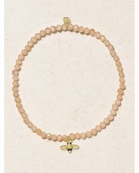 Sydney Evan - Tiny Bee 14-Karat Multi-Stone Bracelet - Lyst
