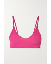Jacquemus Valensole Ribbed-knit Bralette - Pink