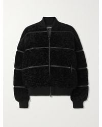 Tom Ford - Leather-Trimmed Quilted Shearling Down Bomber Jacket - Lyst