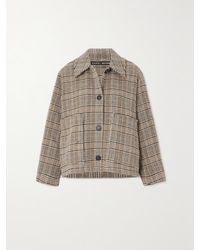 Kassl - Distressed Checked Wool-Blend Coat - Lyst