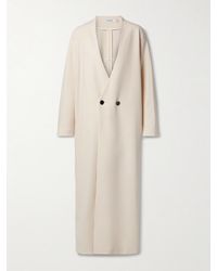 FFORME - Alva Oversized Double-Breasted Wool-Blend Crepe Coat - Lyst