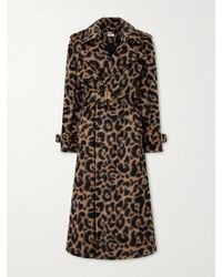Jonathan Simkhai - Rumi Belted Leopard-Print Brushed-Felt Coat - Lyst