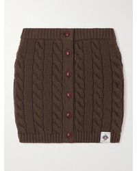 Bally - Cable-Knit Wool Mini Skirt - Lyst