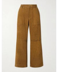 Polo Ralph Lauren - Suede Straight-Leg Pants - Lyst