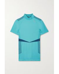 FALKE T-shirt Aus Stretch-strick Mit Streifen - Blau