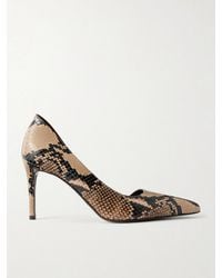 KHAITE - Jett D'Orsay Snake-Effect Leather Pumps - Lyst