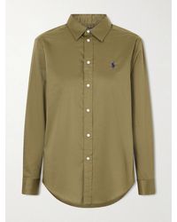 Polo Ralph Lauren - Embroidered Cotton Oxford Shirt - Lyst