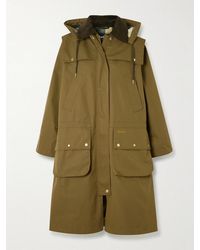 Barbour - Bilsdale Hooded Corduroy-Trimmed Cotton-Blend Twill Jacket - Lyst
