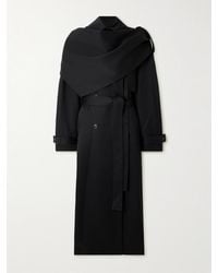 Rohe - Scarf-Effect Wool Trench Coat - Lyst